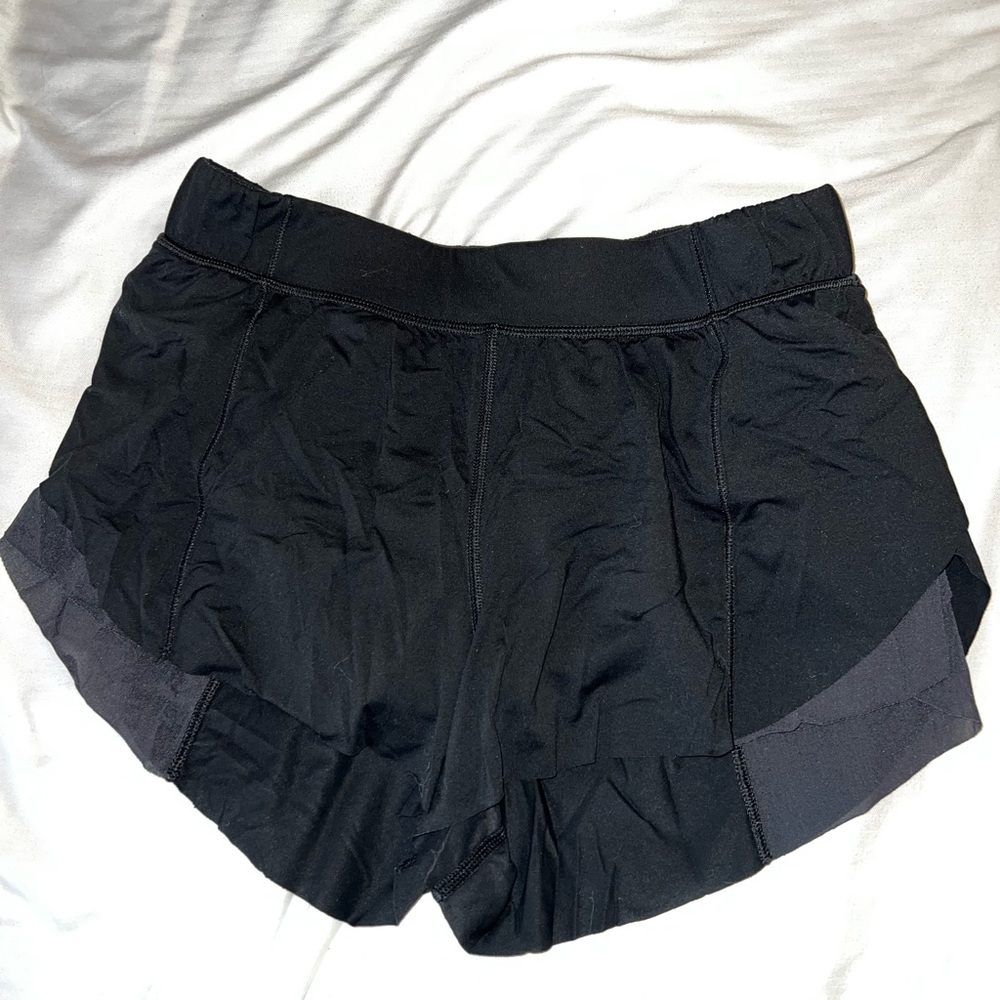 Black Lululemon Shorts with Mesh Siding